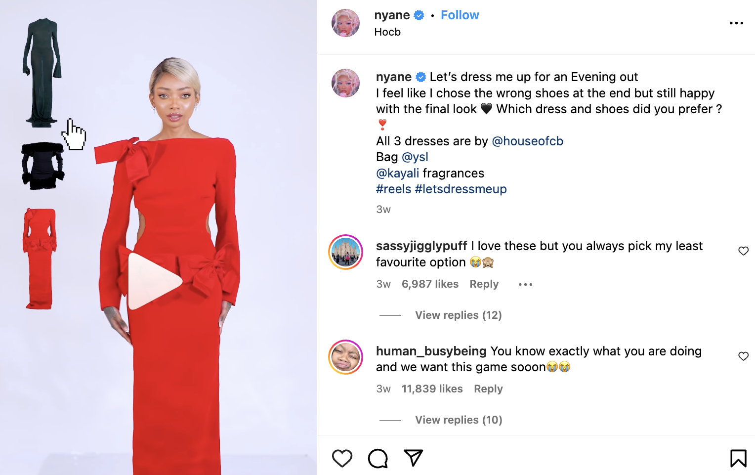 A #LetsDressMeUp video from Nyane on Instagram. 