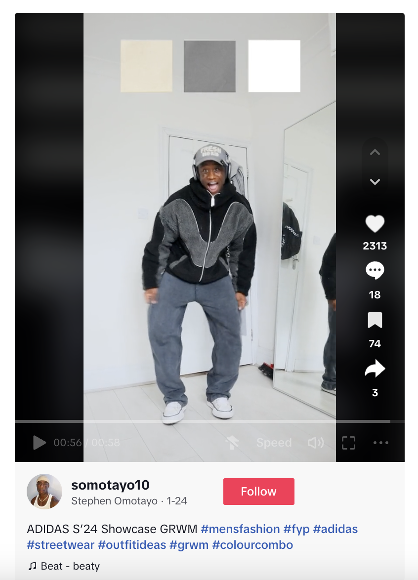 A styling video from Stephen Omotayo on TikTok. 